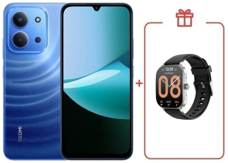 Смартфон Redmi 15C 4 ГБ/128 ГБ голубой + подарок купить,NaN