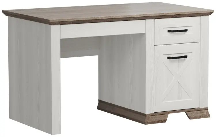 Стол письменный BRW Марсель, 130х74.5x78 см, белый, бежевый купить,NaN