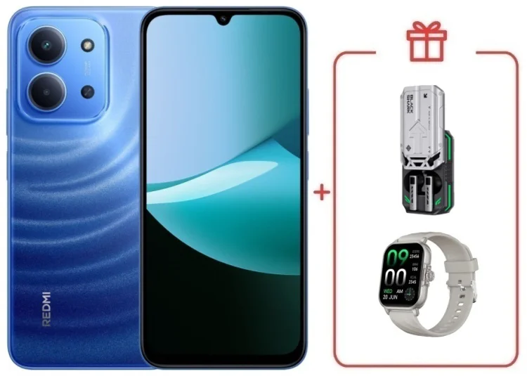 Смартфон Redmi 15C 4 ГБ/128 ГБ голубой + подарок купить,NaN
