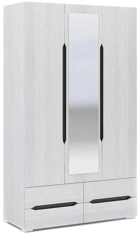 Распашной шкаф Стендмебель Валенсия 3Д, 120x220х50 см, белый купить,NaN