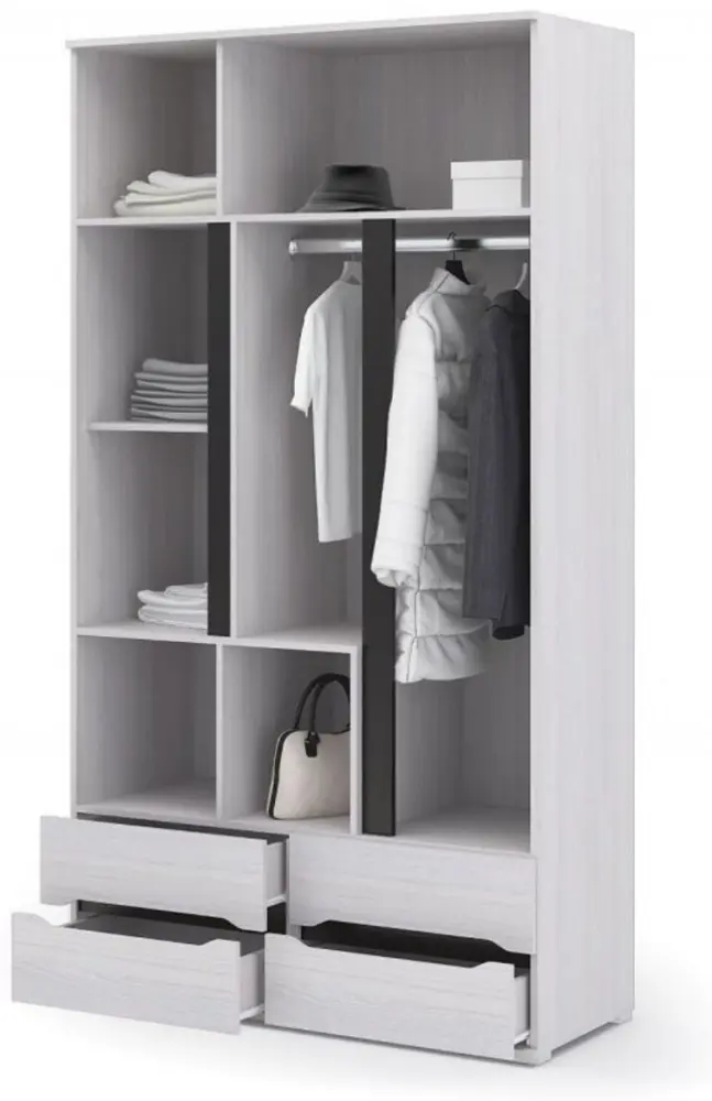 Распашной шкаф Стендмебель Валенсия 3Д, 120x220х50 см, белый купить,NaN