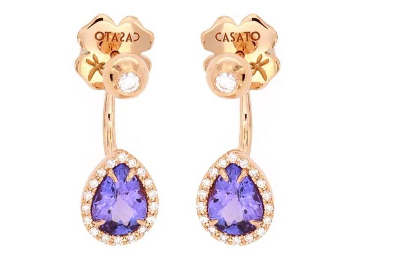 Серьги Casato Boutique ORX-1188TANZ/BT-P розовое золото 6.51гр купить,NaN