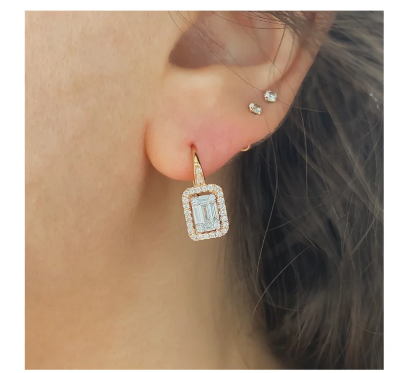 Серьги Crivelli Design 035-VE25875-P розовое золото 4.7гр  купить,NaN
