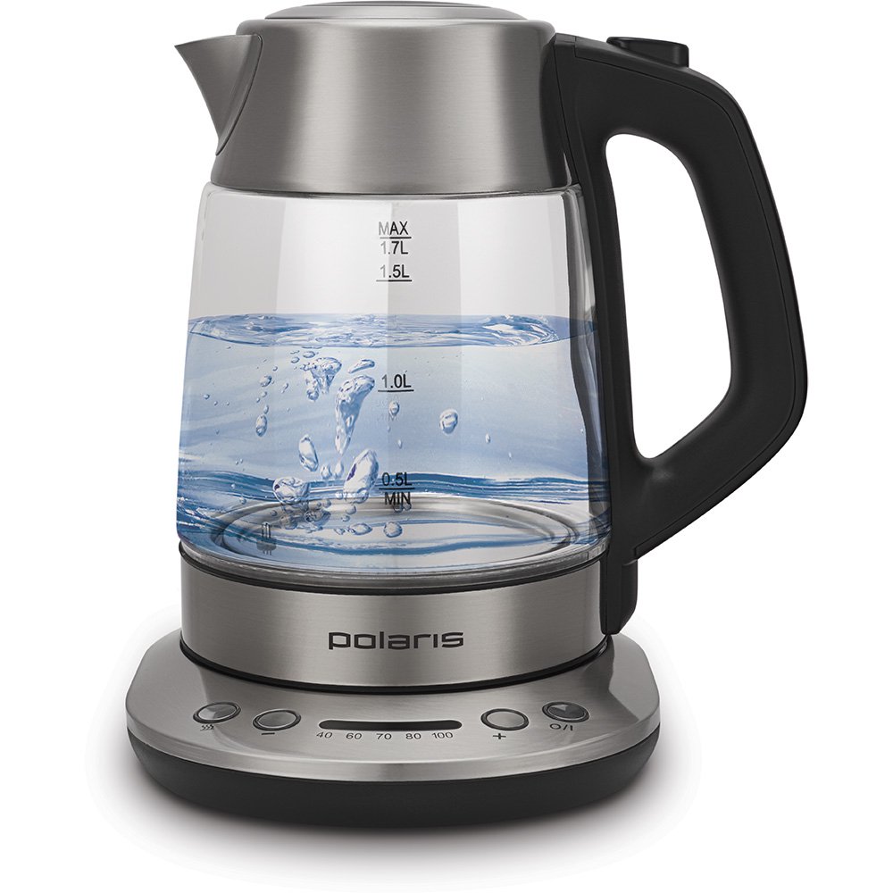 Чайник Polaris PWK 1777CGLD 1,7л прозрачный