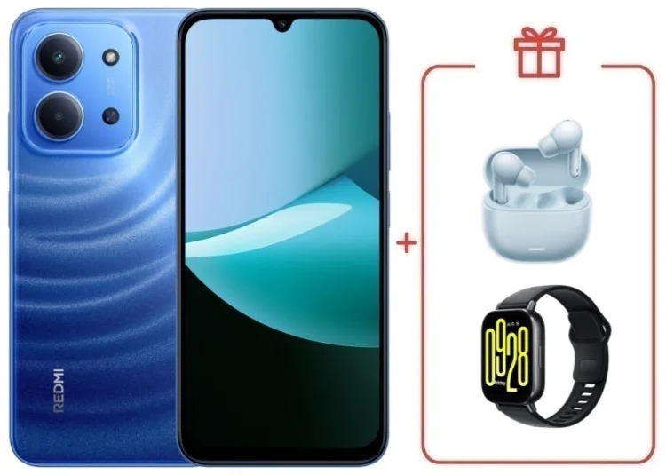 Смартфон Redmi 15C 4 ГБ/128 ГБ голубой + подарок купить,NaN