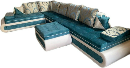 Диван Aibyn Atlas Lux 420x95 см с пуфом зеленый