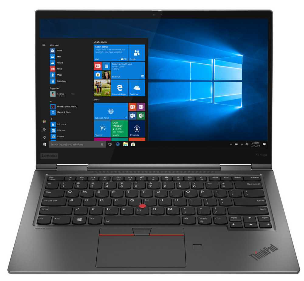 Ноутбук Lenovo ThinkPad X1 Yoga 4th Gen 14" 20QF001URT Grey 