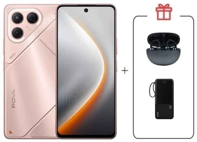Смартфон Tecno Pova 7 5G 8/128Gb Stardust Pink + подарок купить,NaN