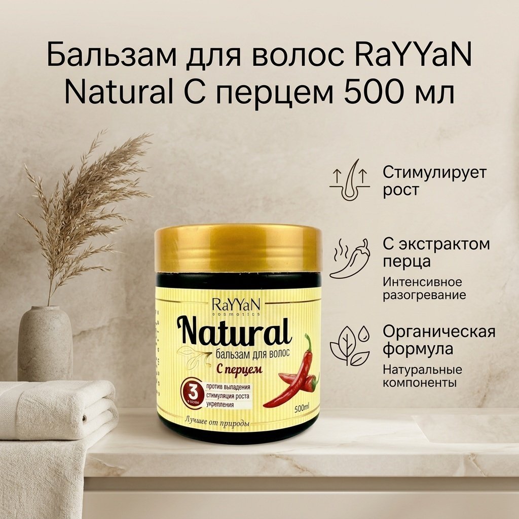 RaYYaN бальзам С перцем 500 мл купить,NaN