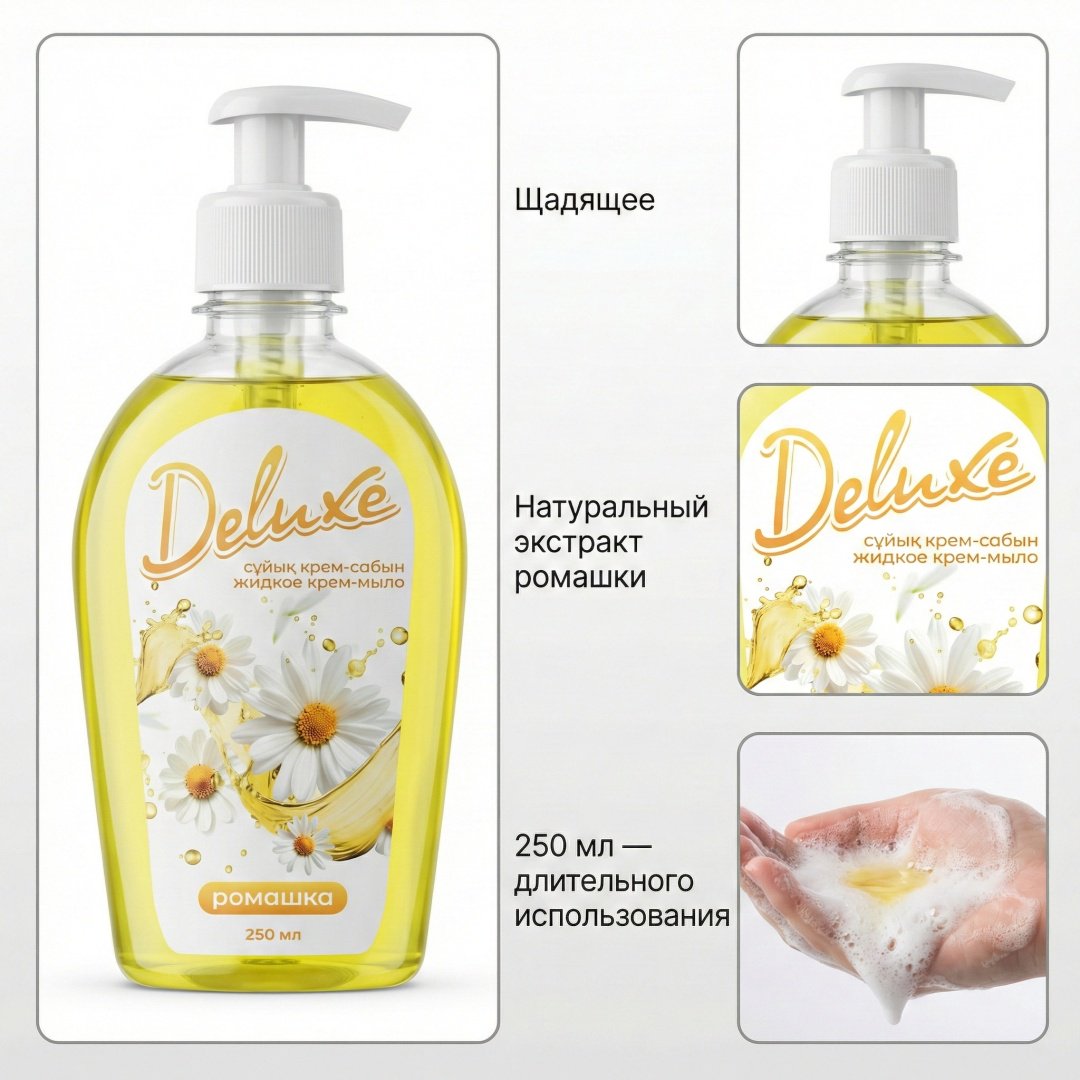 Жидкое мыло туалетное DELUXE 037654227 250 мл купить,NaN