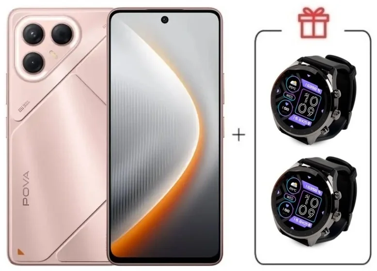 Смартфон Tecno Pova 7 5G 8/128Gb Stardust Pink + подарок купить,NaN