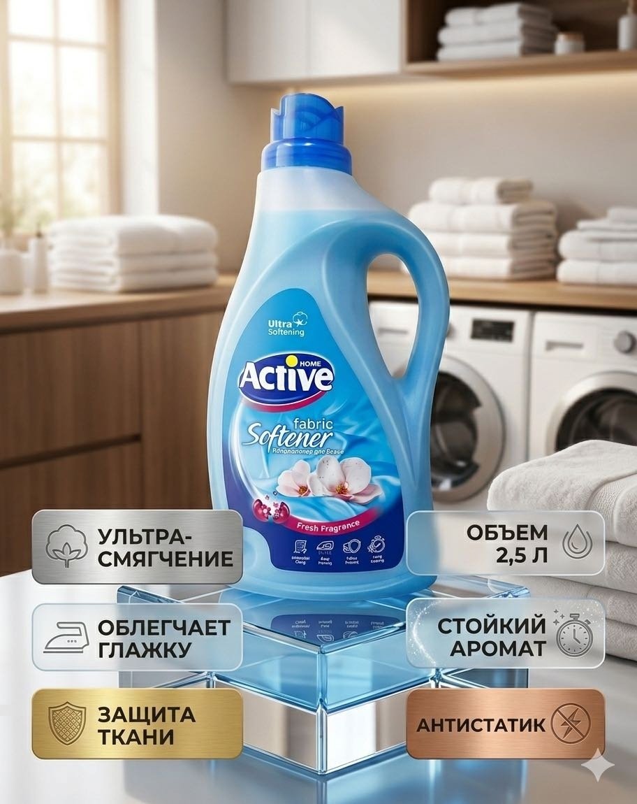 ACTIVE кондиционер Softener Fresh Fragrance 2500 мл купить,NaN
