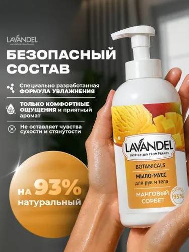 Жидкое мыло туалетное Lavandel Мыло-мусс Манговый сорбет 500 мл купить,NaN