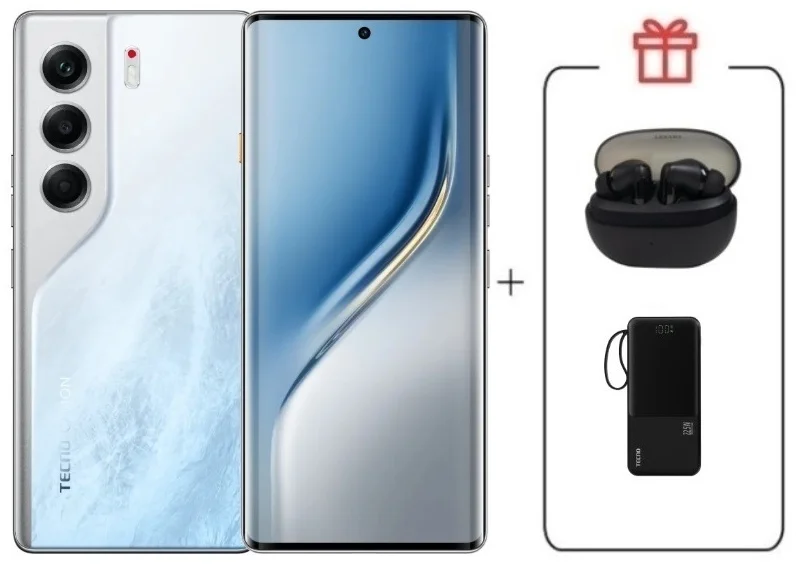  Смартфон Tecno Camon 40 Pro 8/256Gb Glacier White+подарок купить,NaN