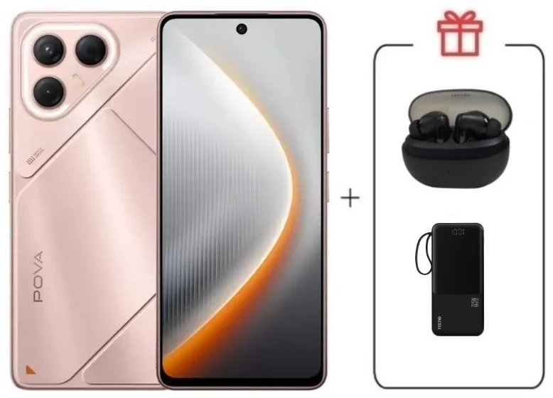 Смартфон Tecno Pova 7 5G 8/128Gb Stardust Pink + подарок купить,NaN