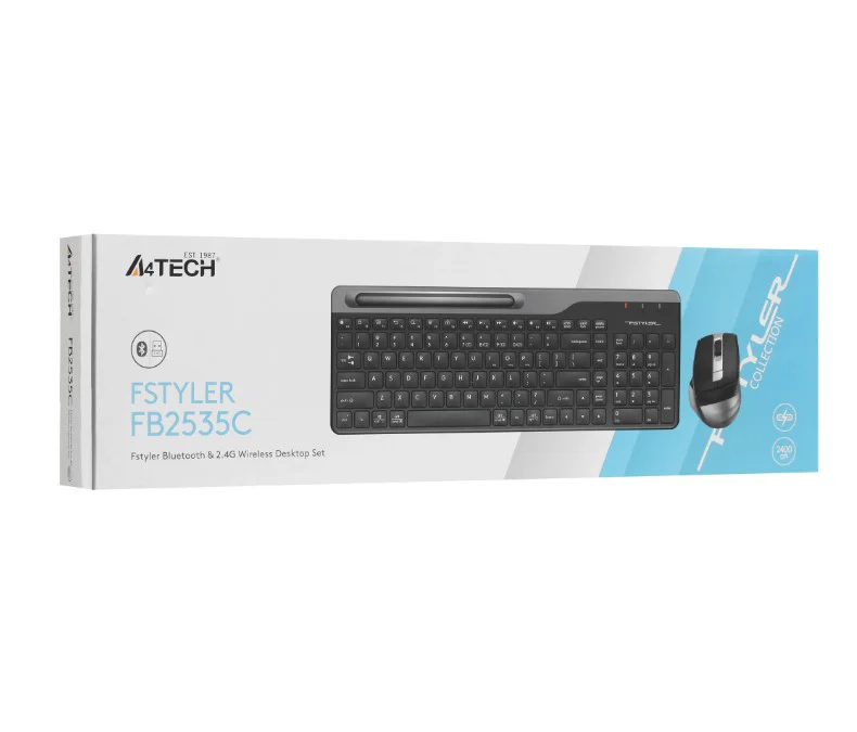 Клавиатура + мышь A4Tech Fstyler FB2535C Smoky Grey 