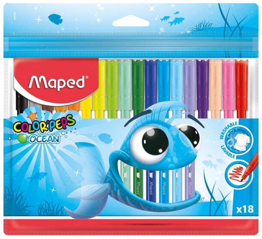 Фломастеры - 18цв. "Color'peps. Ocean" (Maped) купить,NaN
