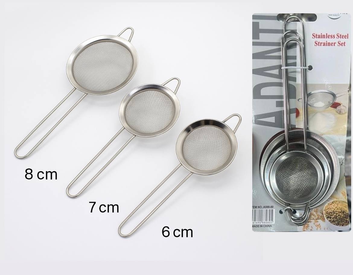 Универсальное сито Stainless Steel набор 3 шт набор 3 шт 8 см сталь, 3 шт