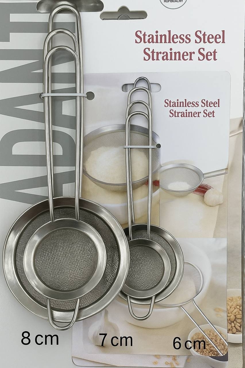 Универсальное сито Stainless Steel набор 3 шт набор 3 шт 8 см сталь, 3 шт