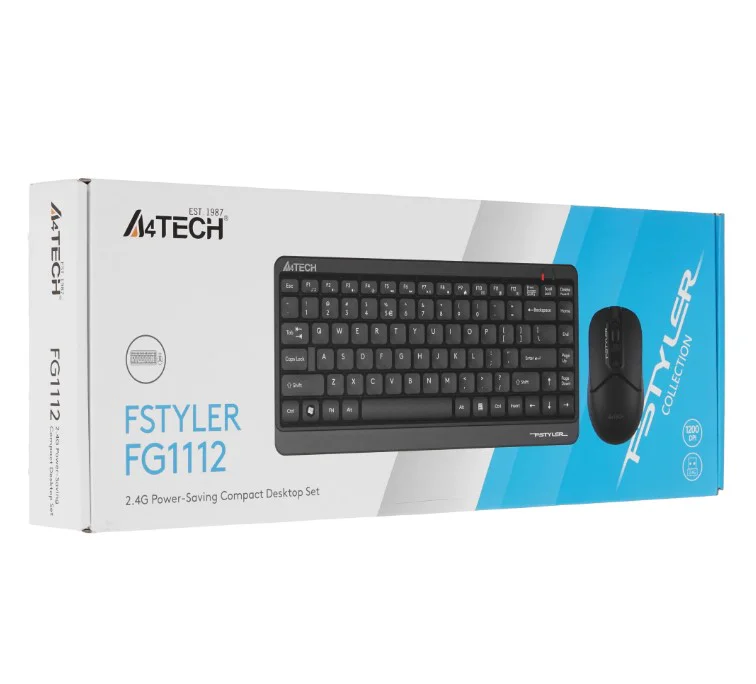 Клавиатура+мышь A4Tech Fstyler FG1112 Black - ForteMarket Клавиатура+мышь A4Tech Fstyler FG1112 Black купить,10680