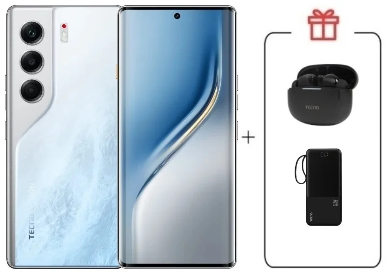  Смартфон Tecno Camon 40 Pro 8/256Gb Glacier White+подарок купить,NaN
