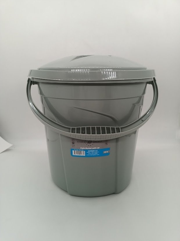 STARS PLAST ведро Ведро СТАЙЛ 10л с крышкой STARS PLAST (Серый)94133-Сер 10 л купить,NaN