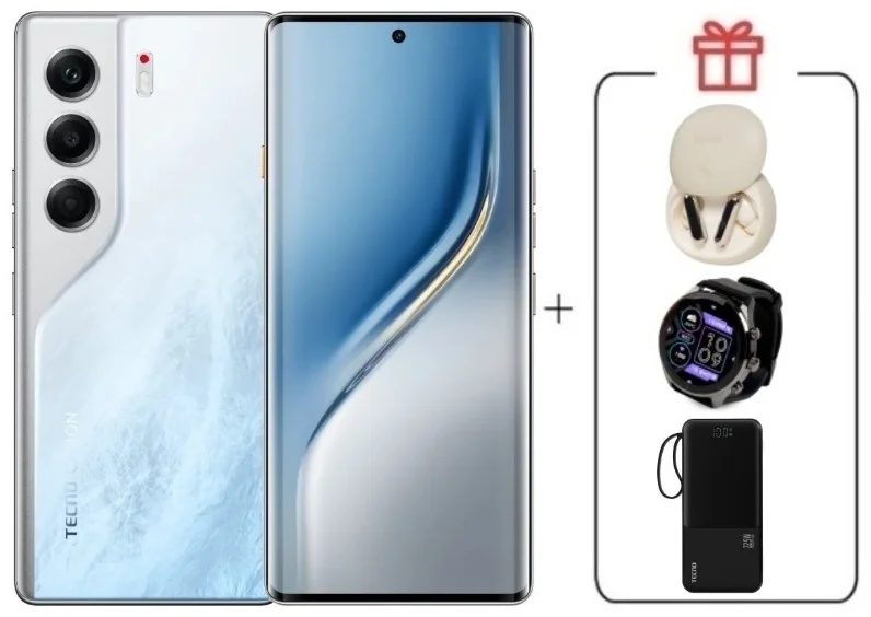  Смартфон Tecno Camon 40 Pro 8/256Gb Glacier White+подарок купить,NaN