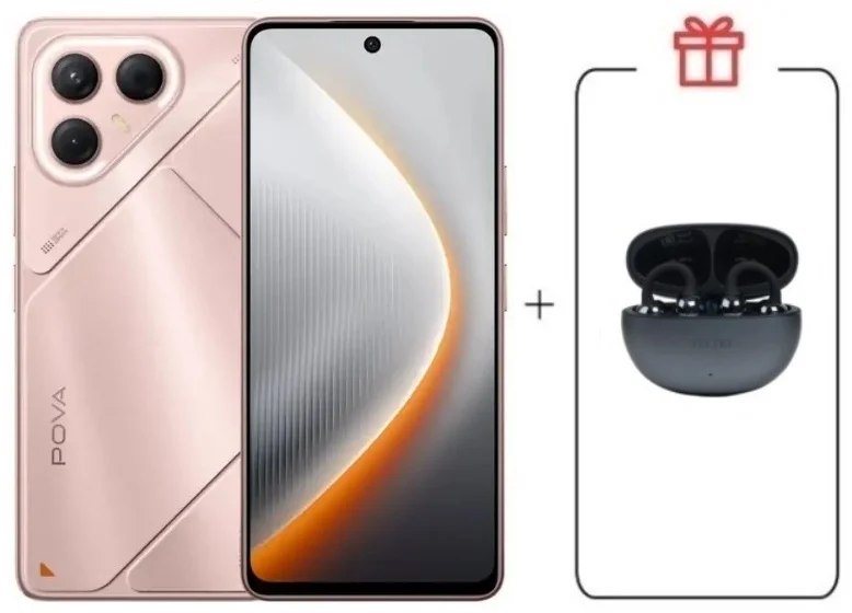 Смартфон Tecno Pova 7 5G 8/128Gb Stardust Pink + подарок купить,NaN
