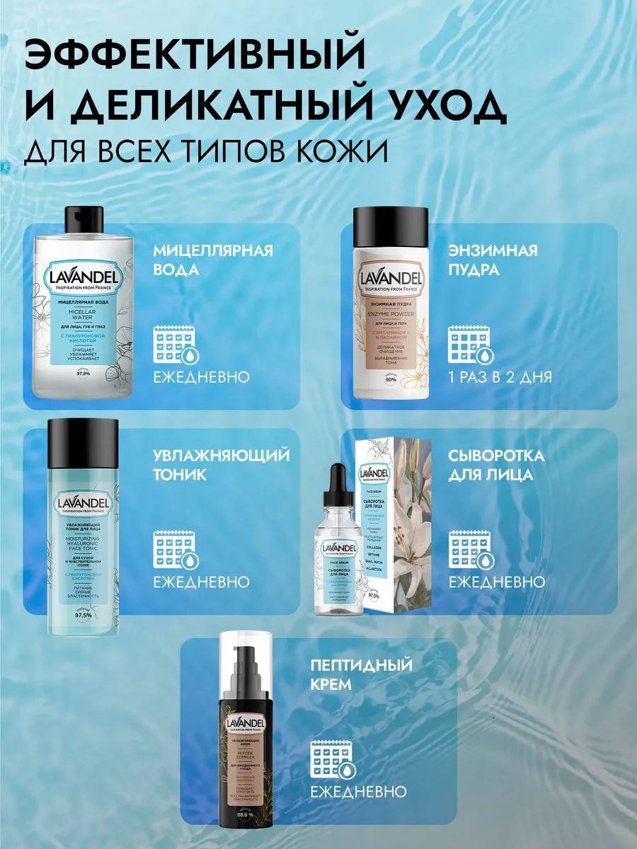 Lavandel Для лица, губ и глаз мицеллярная вода 700 мл купить,NaN