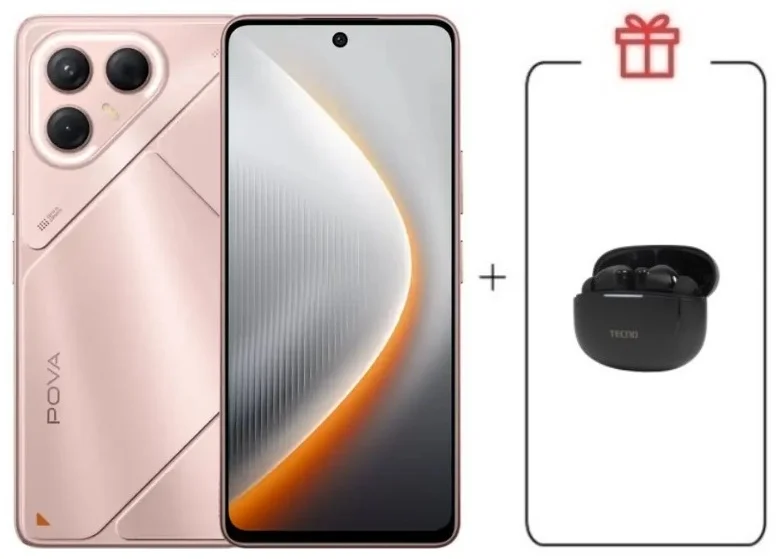 Смартфон Tecno Pova 7 5G 8/128Gb Stardust Pink + подарок купить,NaN