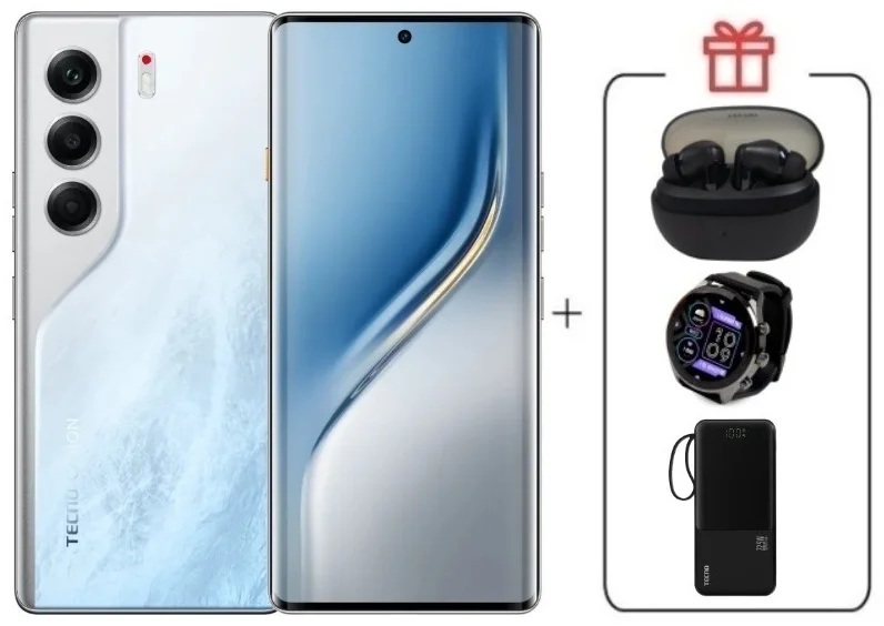  Смартфон Tecno Camon 40 Pro 8/256Gb Glacier White+подарок купить,NaN