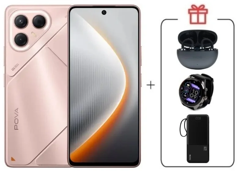 Смартфон Tecno Pova 7 5G 8/128Gb Stardust Pink + подарок купить,NaN