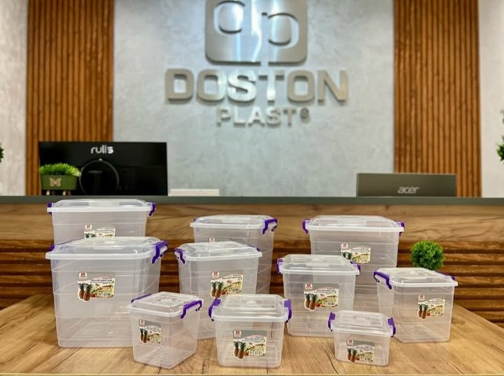 Doston plast контейнер квадратный Ананас 13 л, пластик купить,NaN