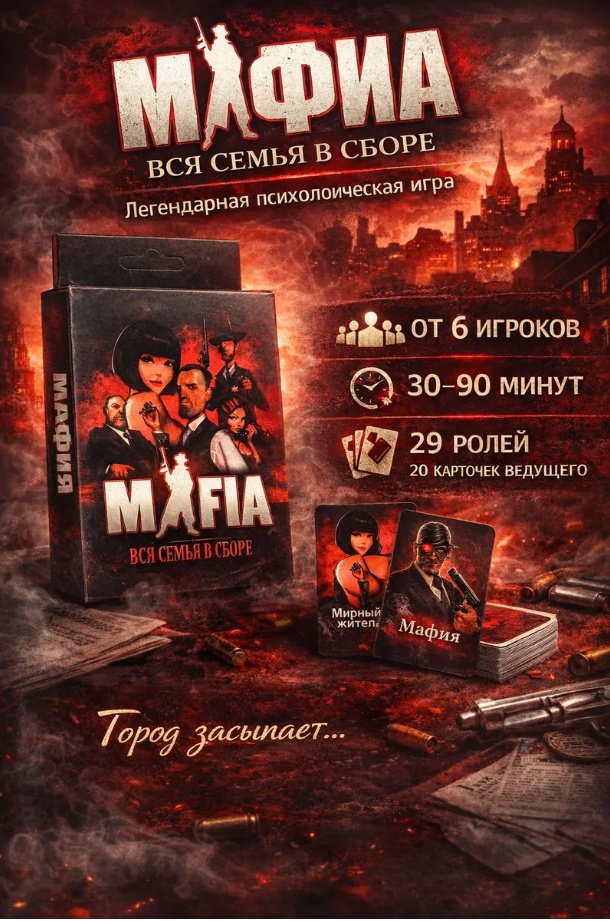 Настольная игра MAFIA Вся семья в сборе - ForteMarket Настольная игра MAFIA Вся семья в сборе купить,NaN