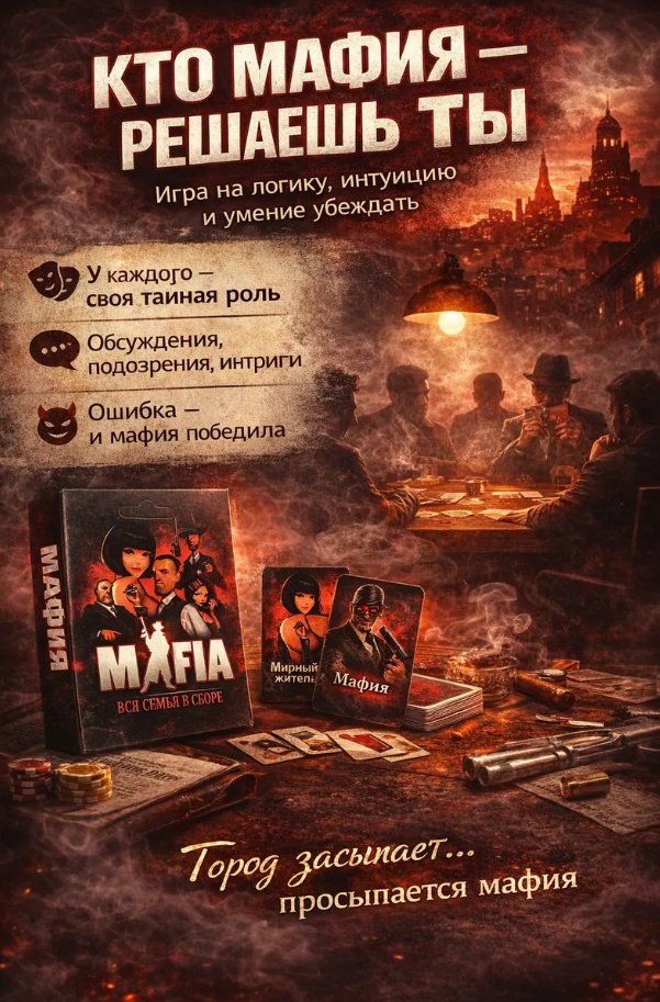 Настольная игра MAFIA Вся семья в сборе - ForteMarket Настольная игра MAFIA Вся семья в сборе купить,NaN
