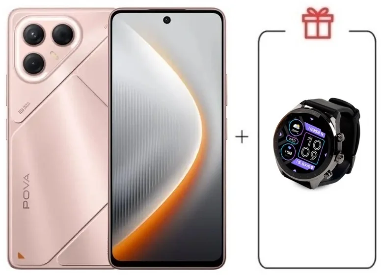 Смартфон Tecno Pova 7 5G 8/128Gb Stardust Pink + подарок купить,NaN