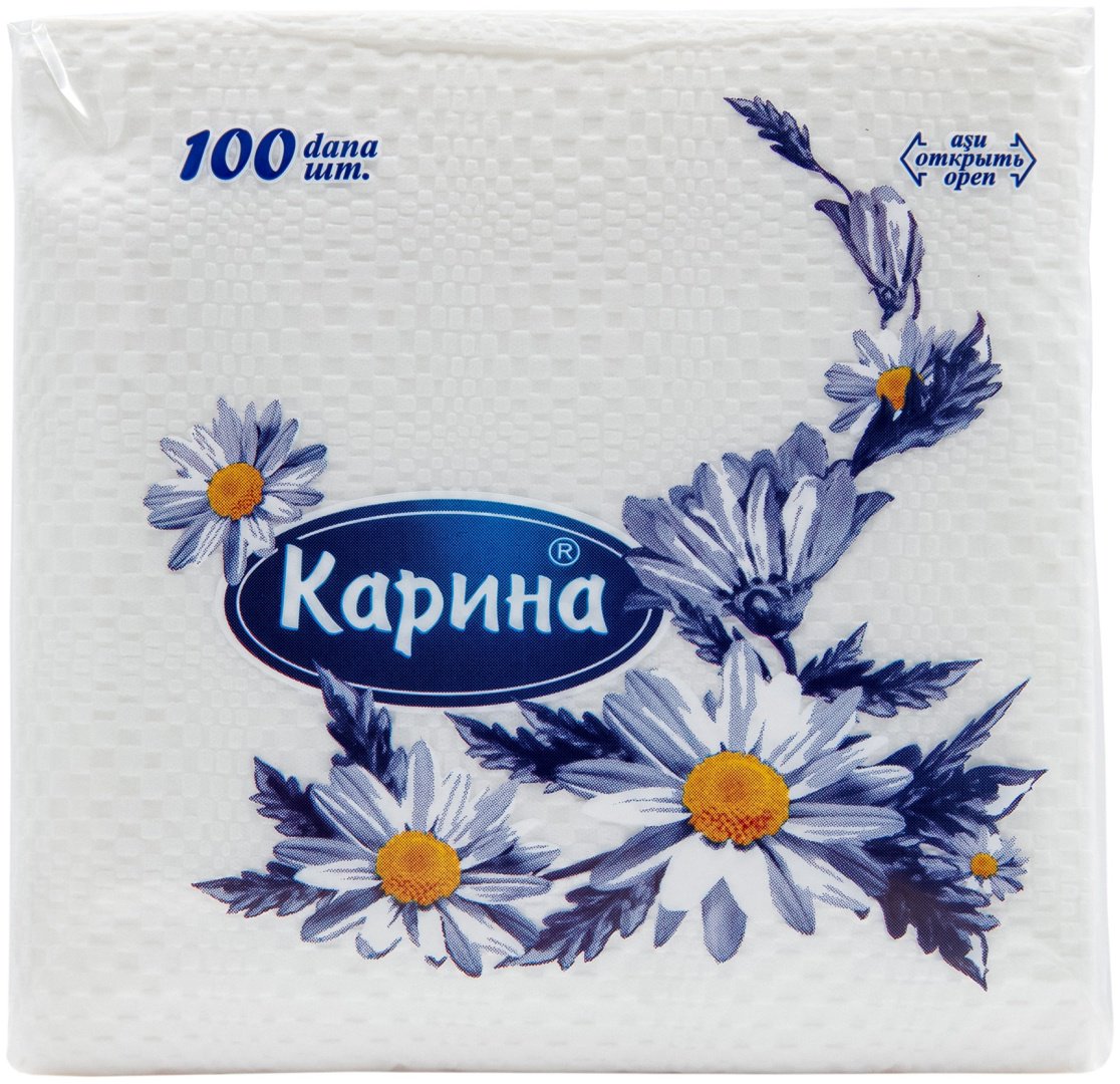 Бумажные салфетки Карина White 100 шт купить,NaN