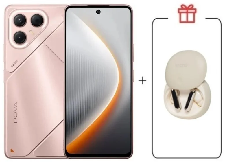 Смартфон Tecno Pova 7 5G 8/128Gb Stardust Pink + подарок купить,NaN