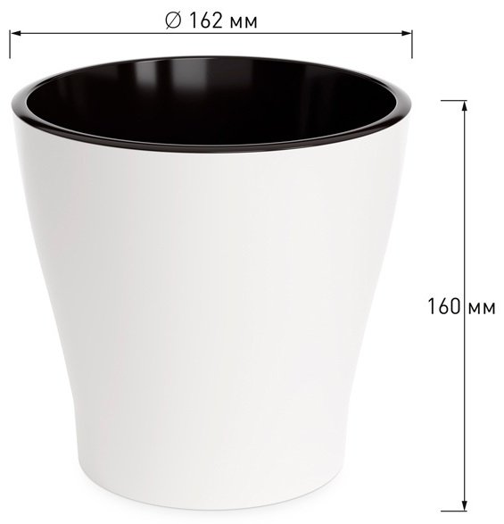 Горшок для дома ZETA 2.2 л, пластик купить,NaN
