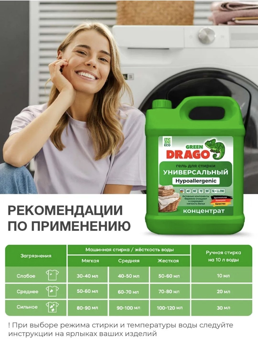 Green Drago Гель для стирки Универсальный Концентрат 5 л купить,NaN