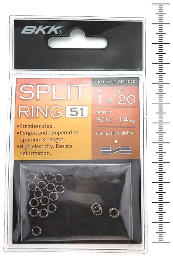 Кольцо заводное BKK Заводные кольца Split Ring-51 №1 — 14kg — D-SP-1010 купить,NaN