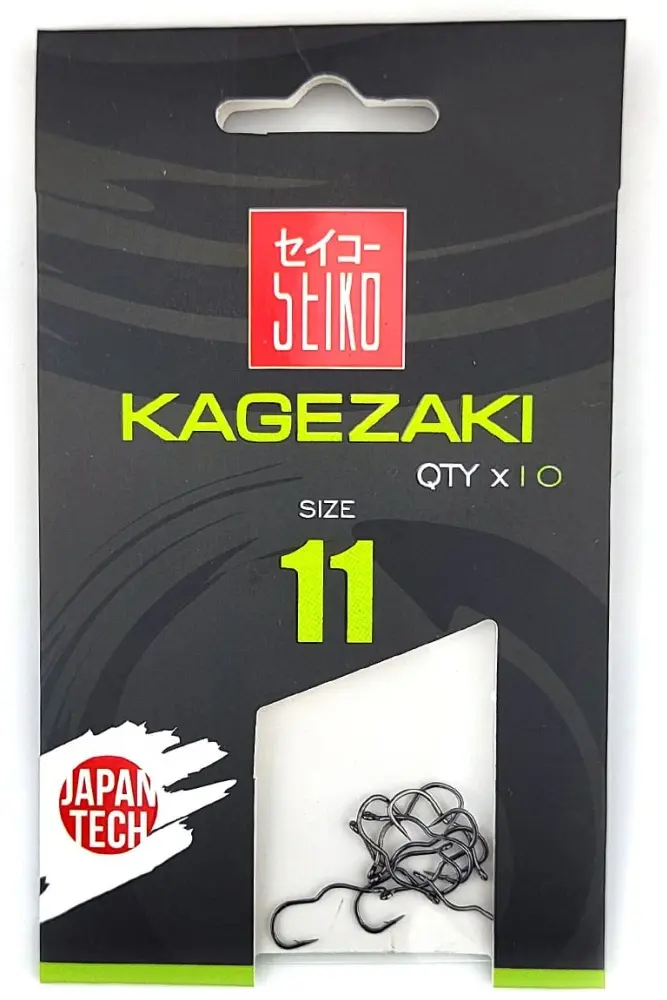 Крючок для рыбалки Seiko самоподсекающие Kagezaki одинарный черный 10 шт