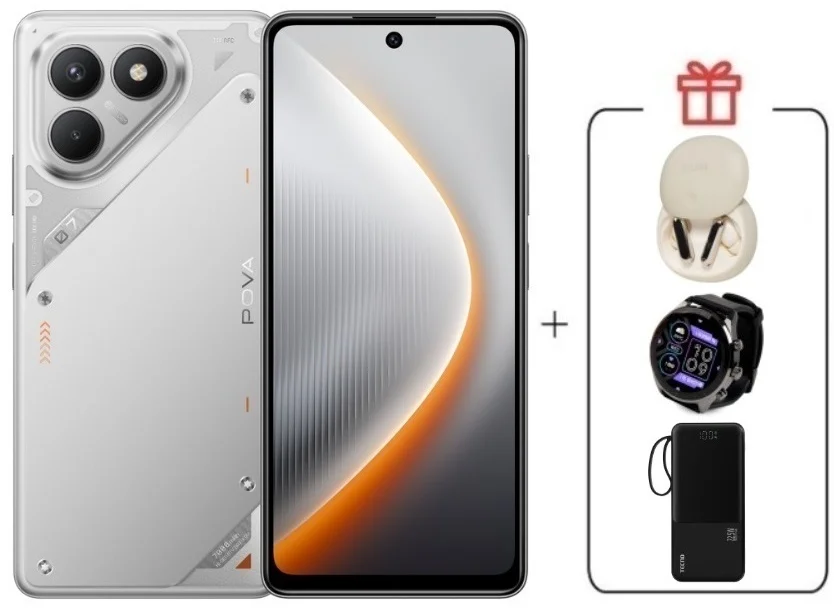 Смартфон Tecno Pova 7 Neo 8/128GB Magic Silver + подарок купить,NaN