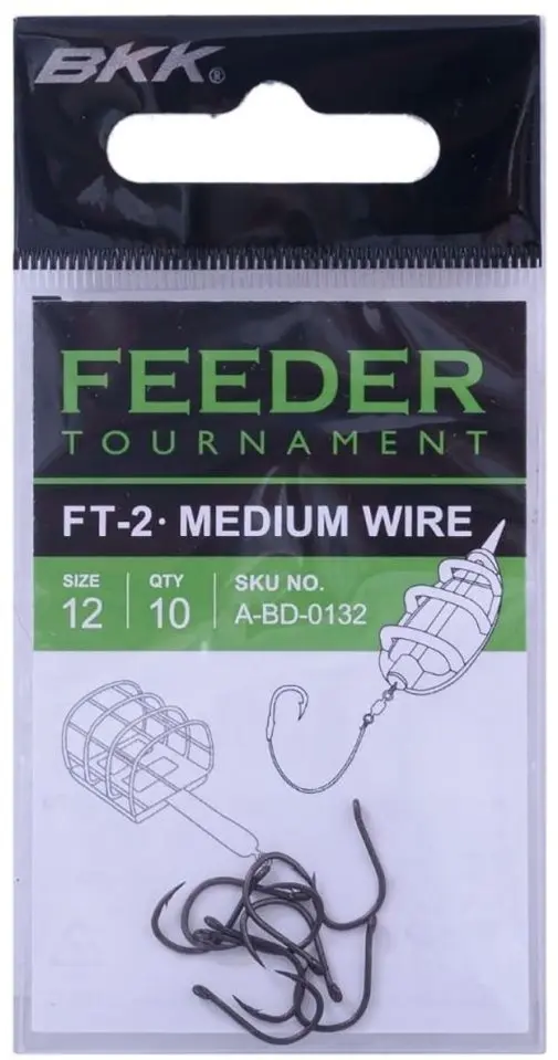 Крючок для рыбалки BKK Feeder Tournament FT-2 Superslide №8 одинарный черный 10 шт