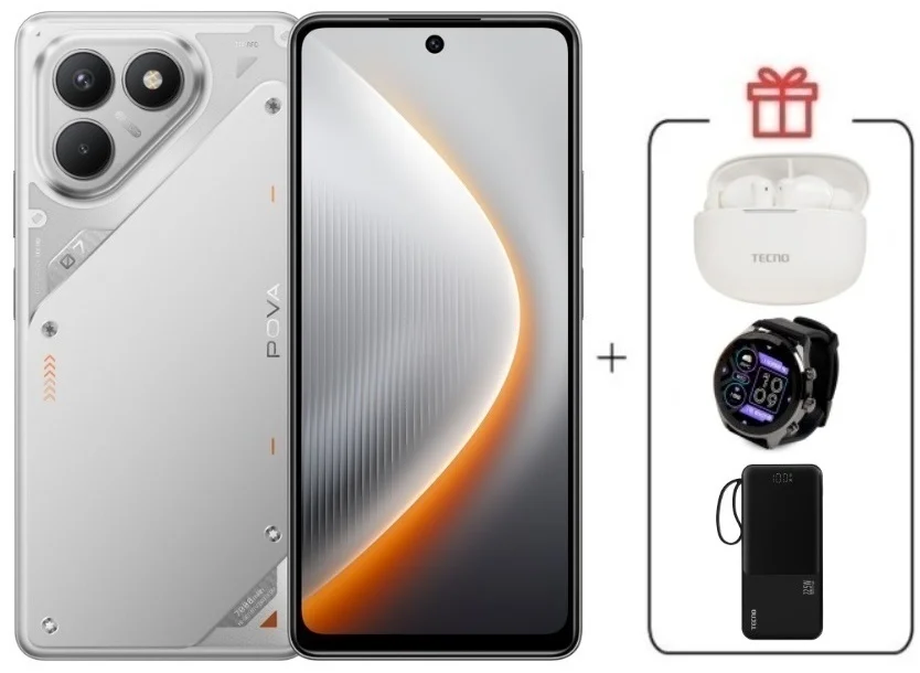 Смартфон Tecno Pova 7 Neo 8/128GB Magic Silver + подарок купить,NaN