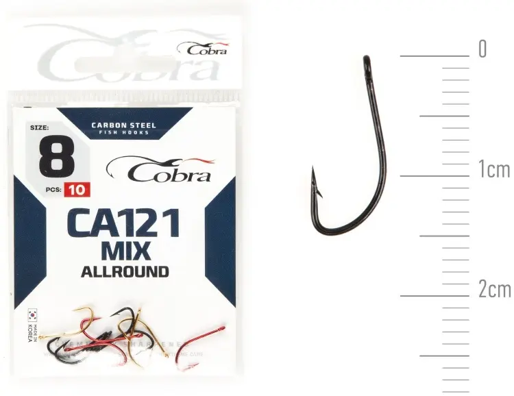 Крючок для рыбалки Cobra CA121MIX-008 одинарный черный 10 шт купить,NaN