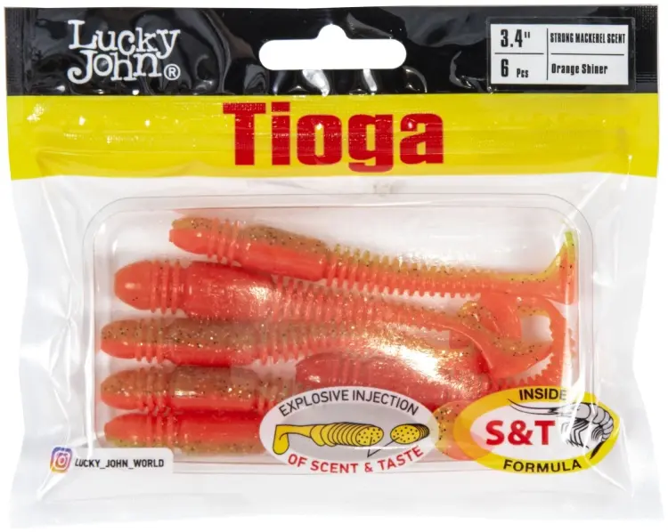 Мягкая приманка Lucky John Tioga 3.4 140127-Z12 6 шт 86.4 мм Z12