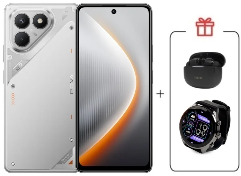 Смартфон Tecno Pova 7 Neo 8/128GB Magic Silver + подарок купить,NaN