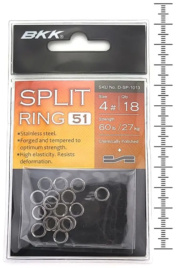 Кольцо заводное BKK Заводные кольца Split Ring-51 №4 — 27kg — D-SP-1013 купить,NaN