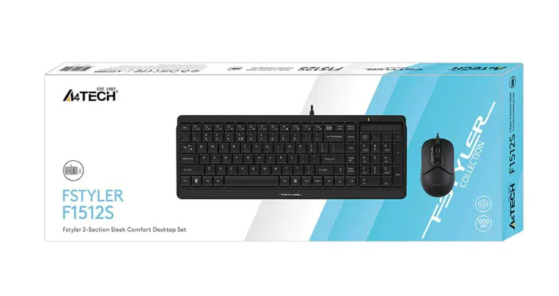 Клавиатура + мышь A4Tech Fstyler F1512S Black
